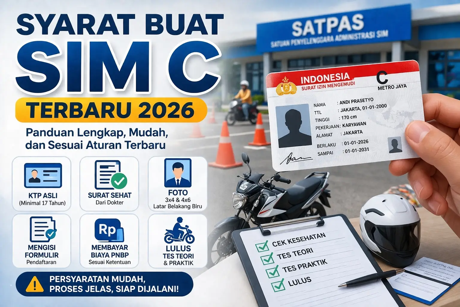Syarat buat SIM C terbaru 2026 dan cara mengurusnya lengkap